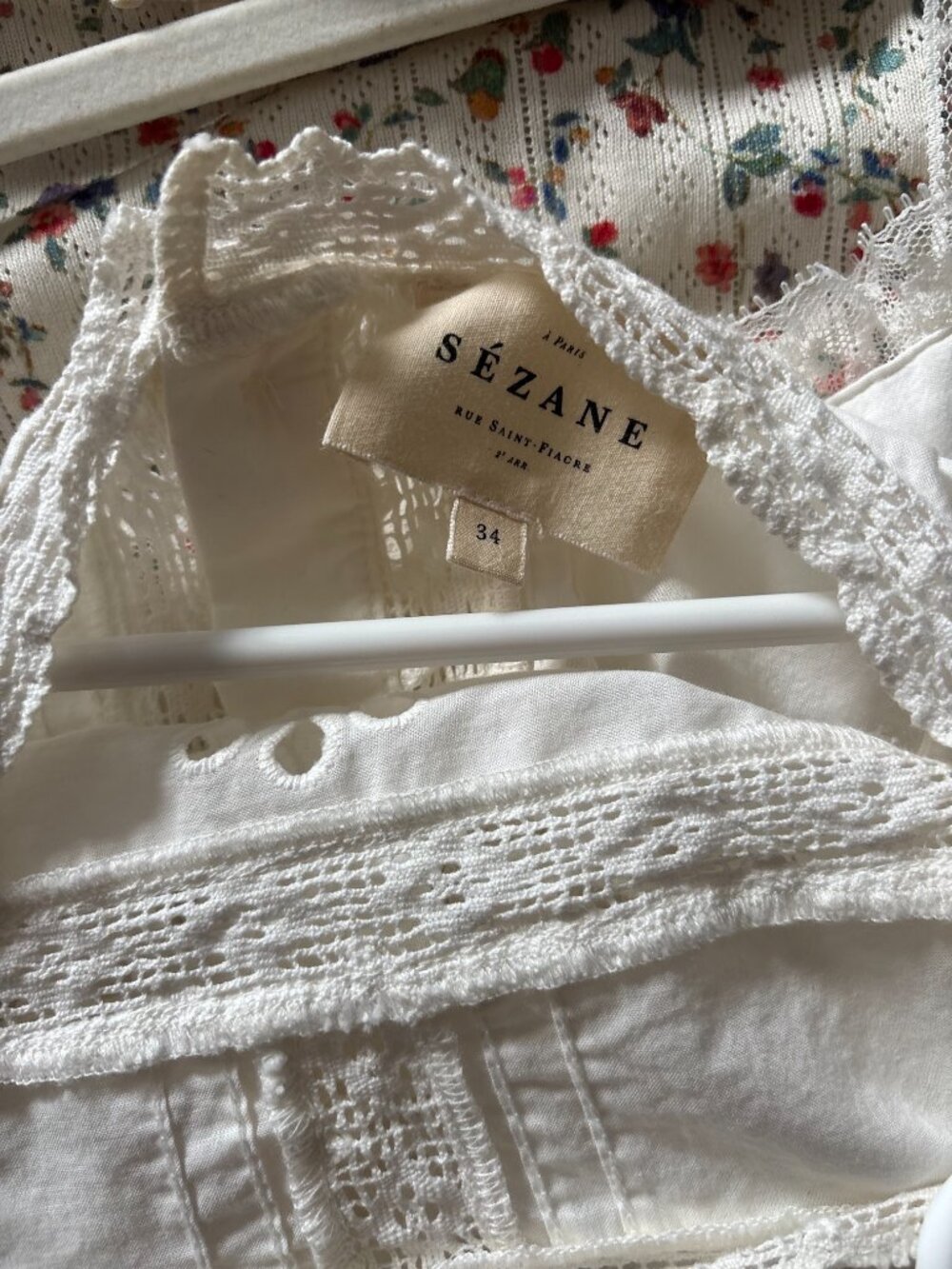 Sezane Enea Blouse Ecru 34 - Picture 11 of 12